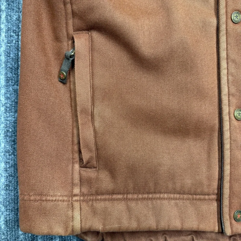 Twist Western Canvas Fleece Lined Vest Medium Brown Excellent Workwear (2168)